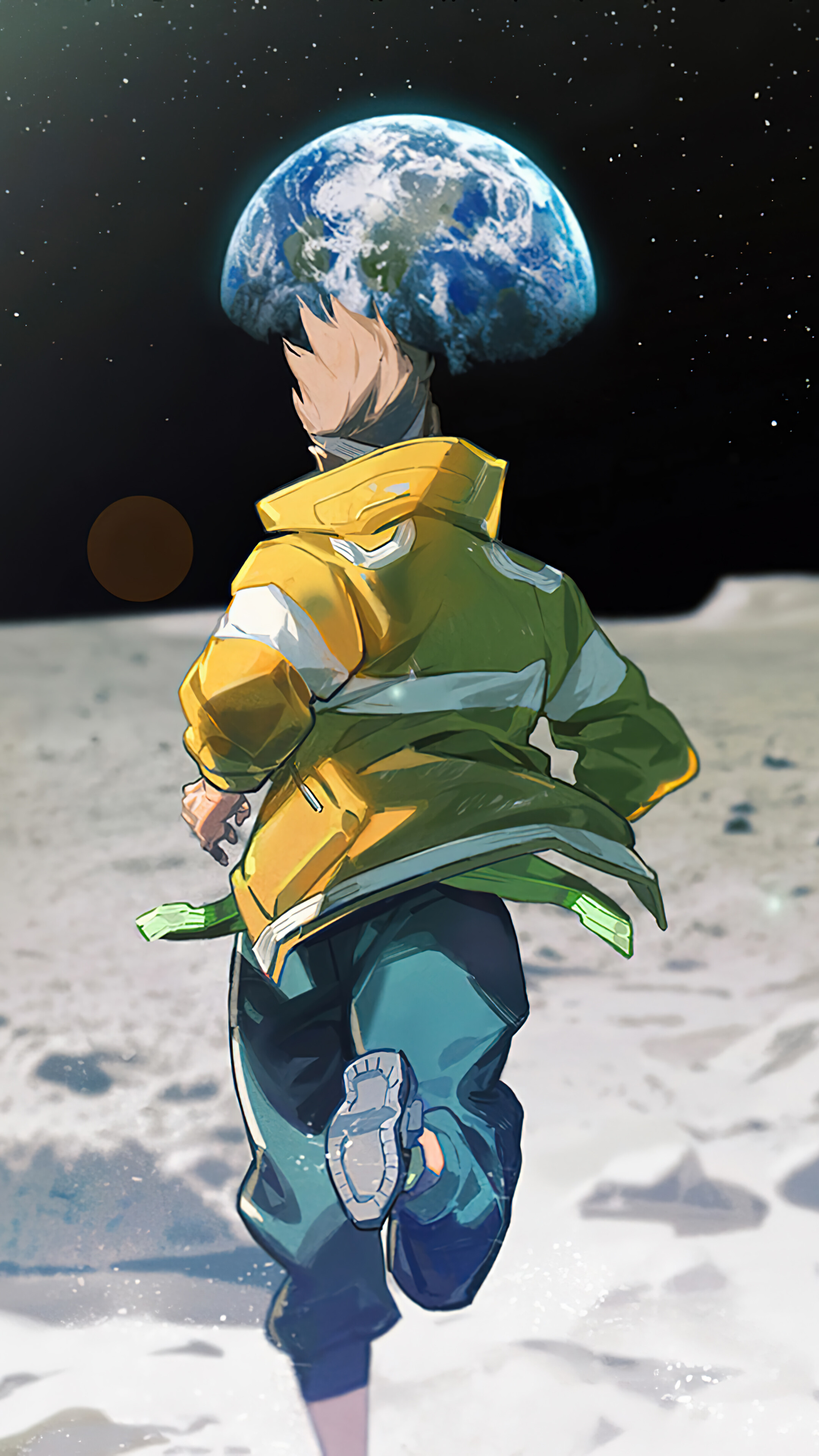 David in the Moon Cyberpunk