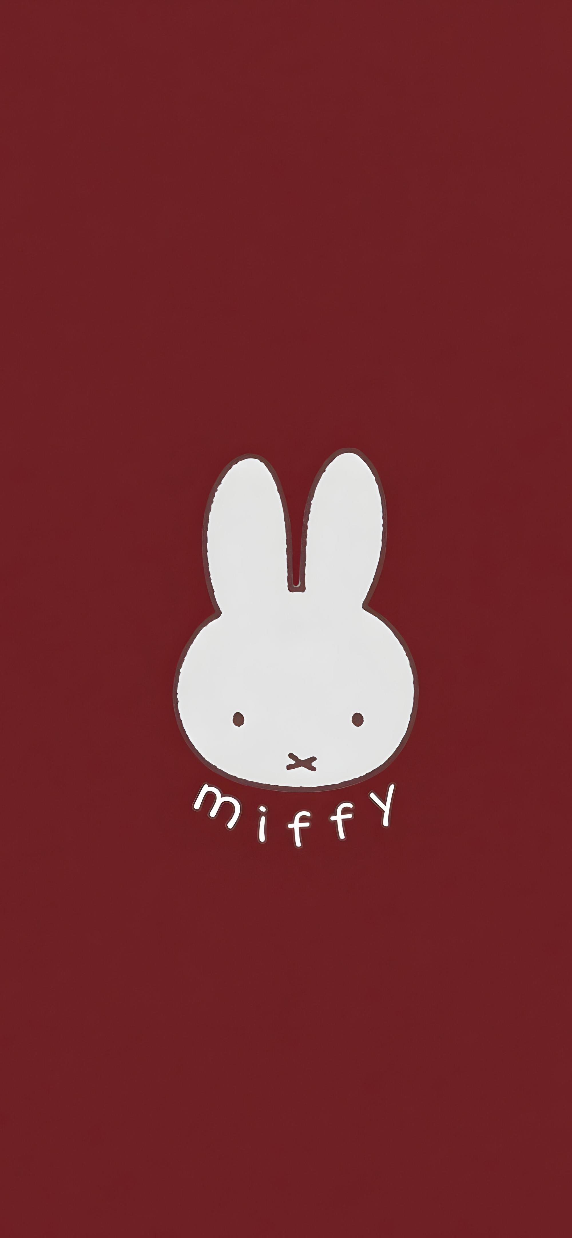 Miffy Minimalist Red Background