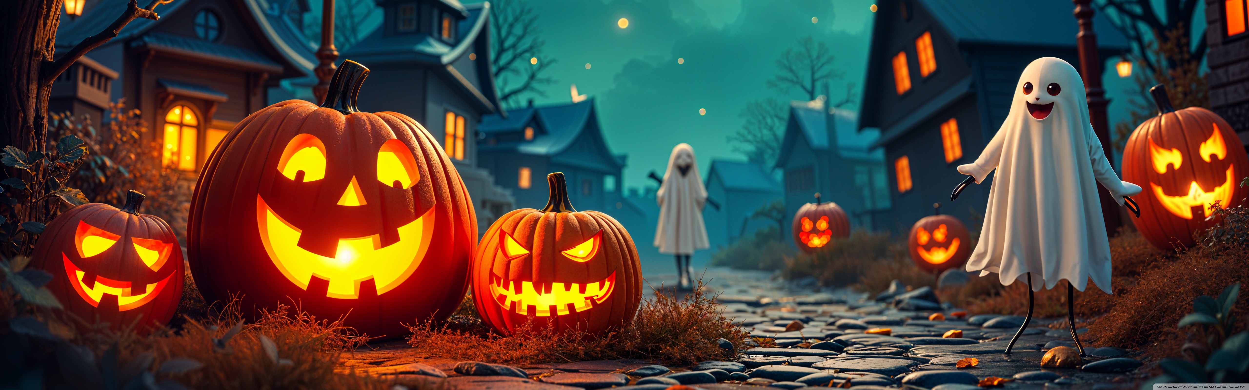 Happy Halloween 4K UHD Wallpaper for UltraHD Desktop and TV, Widescreen and UltraWide Display, Dual Monitor, Smartphone and Tablet Devices