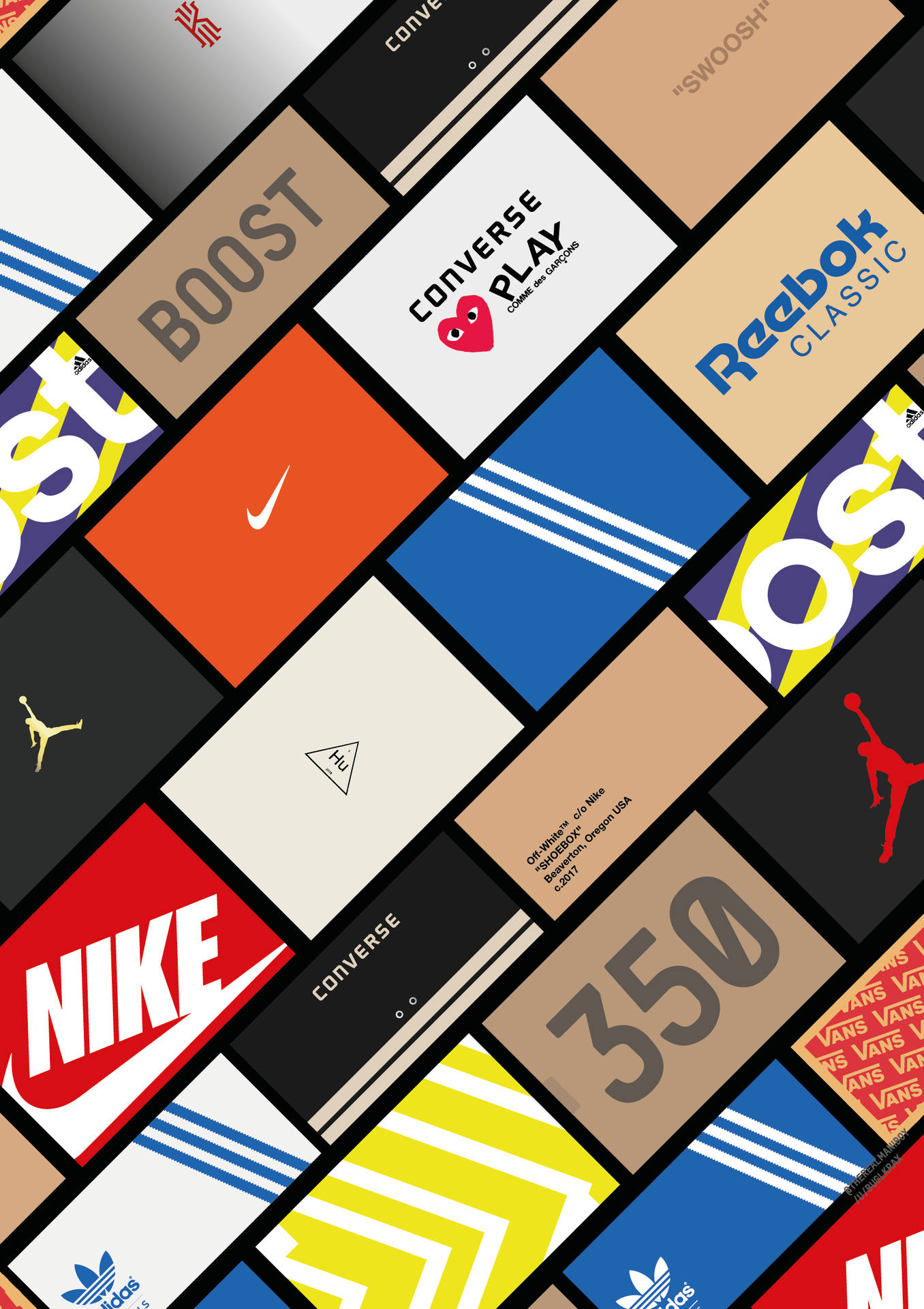 Download Sneaker Brands Diagonal Design
