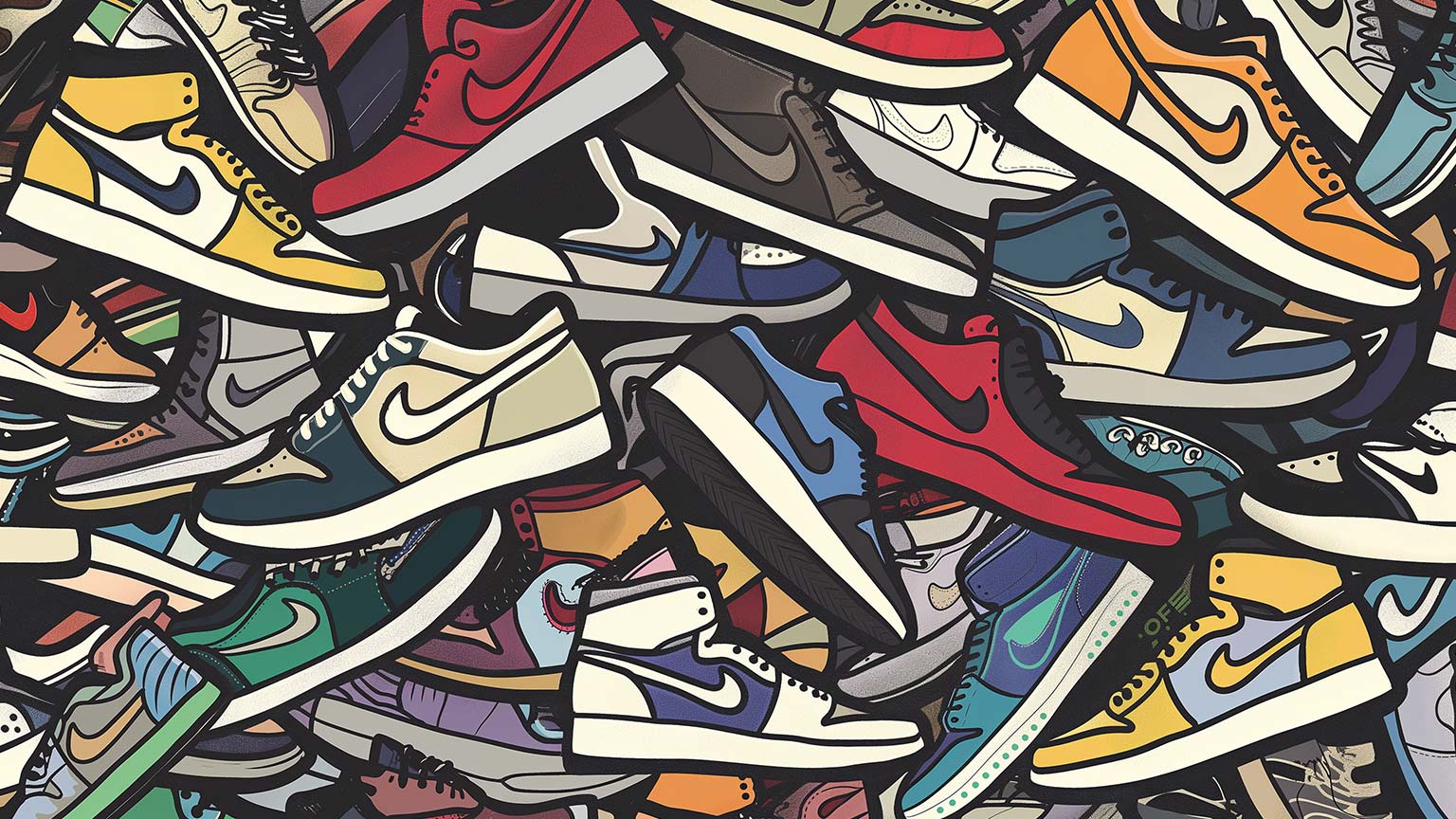 Sneaker Collage Colorful Desktop