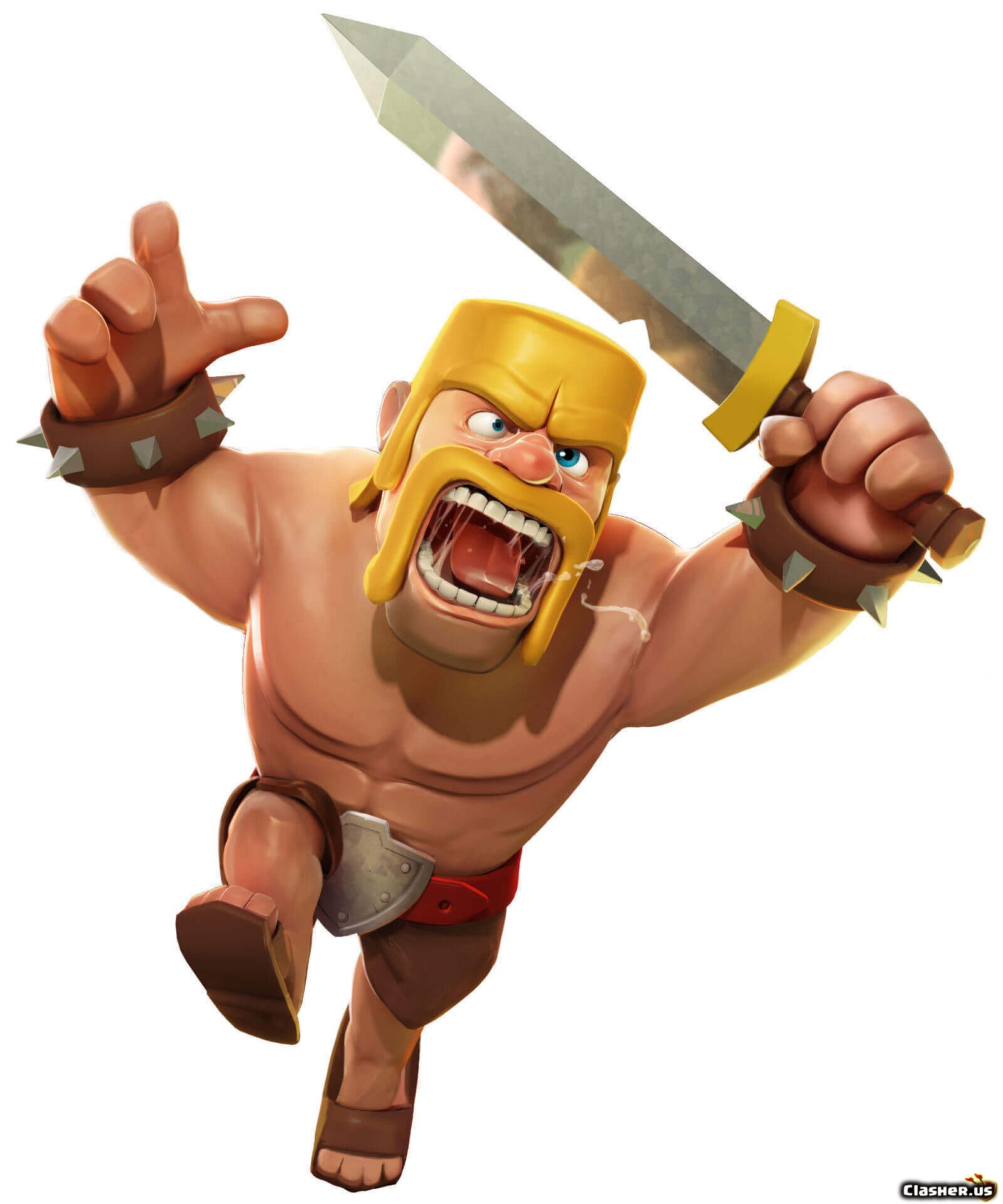 Barbarian go white bg of Clans