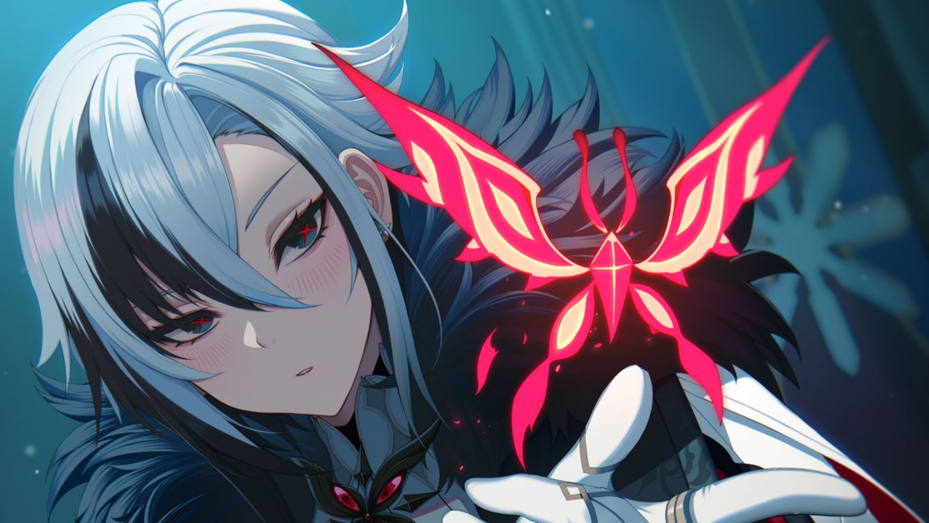 Wallpaper Arlecchino Genshin Impact