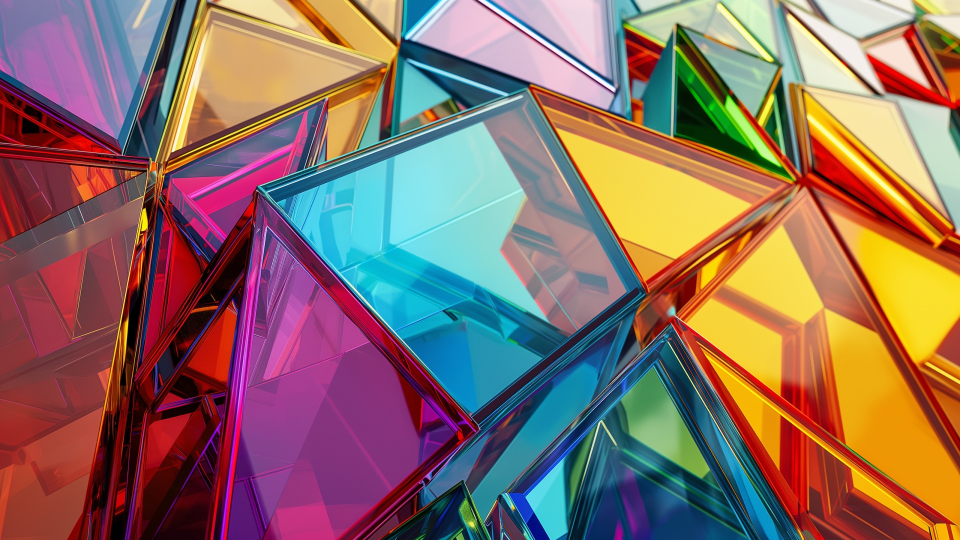 Polygon Wallpaper, Blue