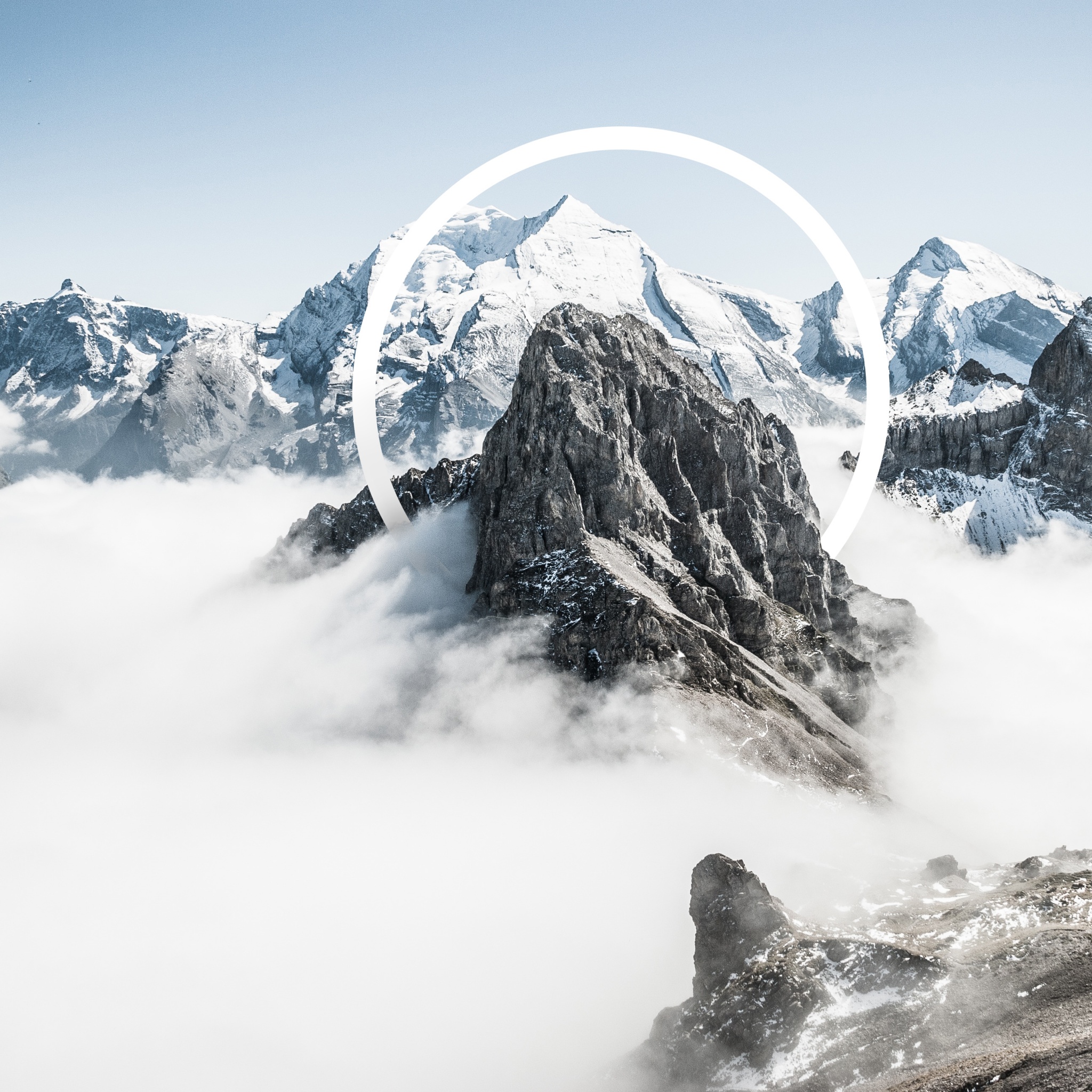 Alps mountains Wallpaper 4K, Geometric