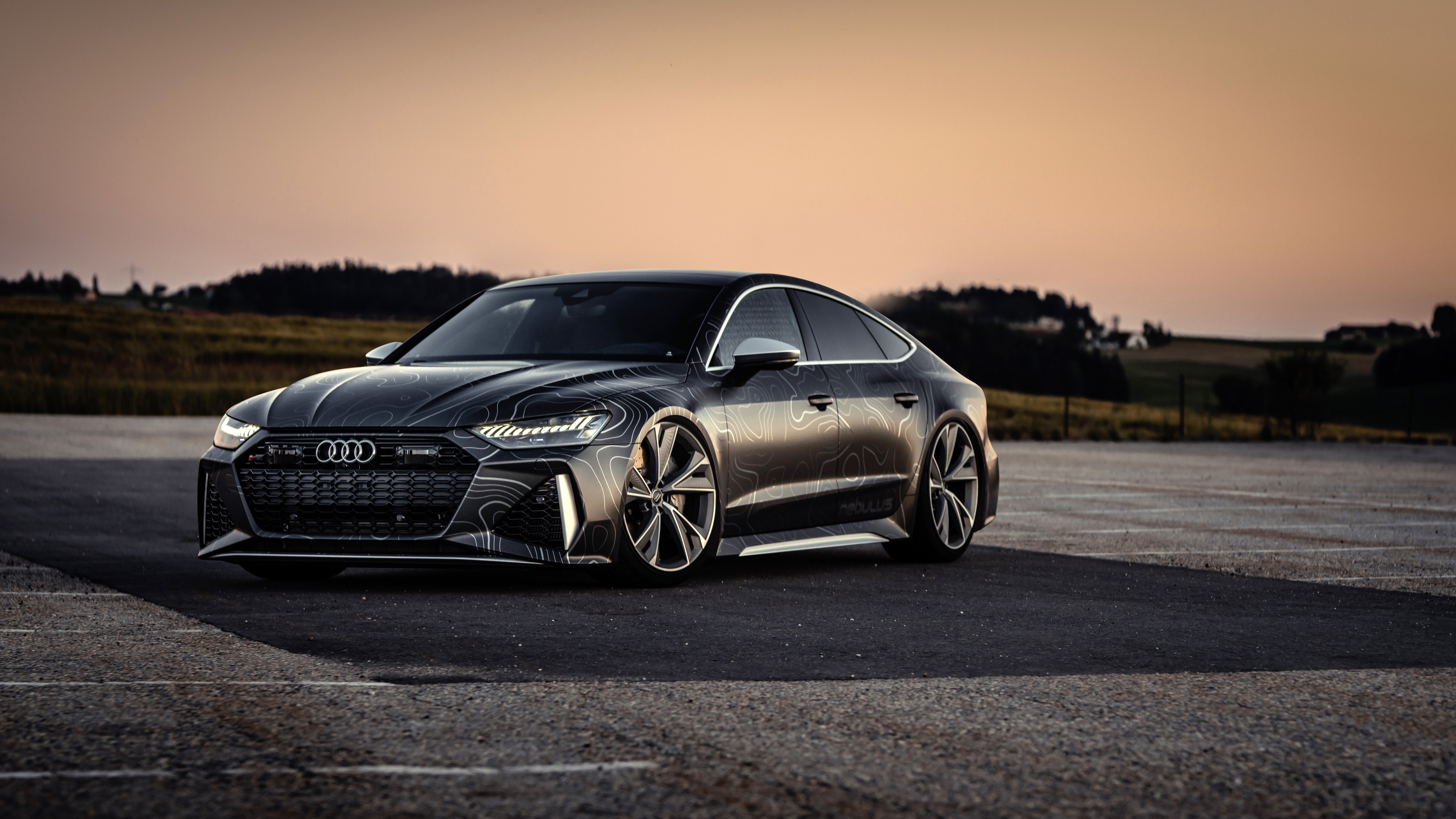 Audi RS 7 Sportback Wallpaper 4K, Black