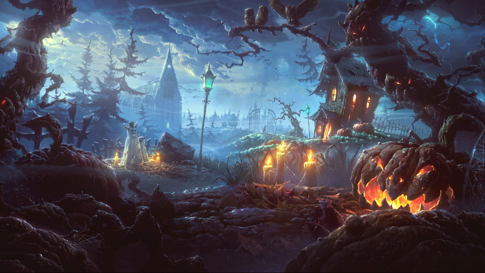 This is in my opinion the best Halloween wallpaper that exists