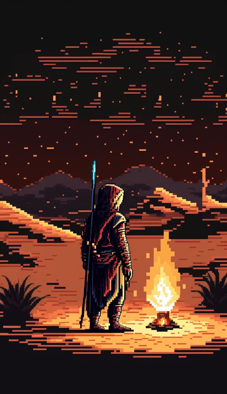 Warrior in desert