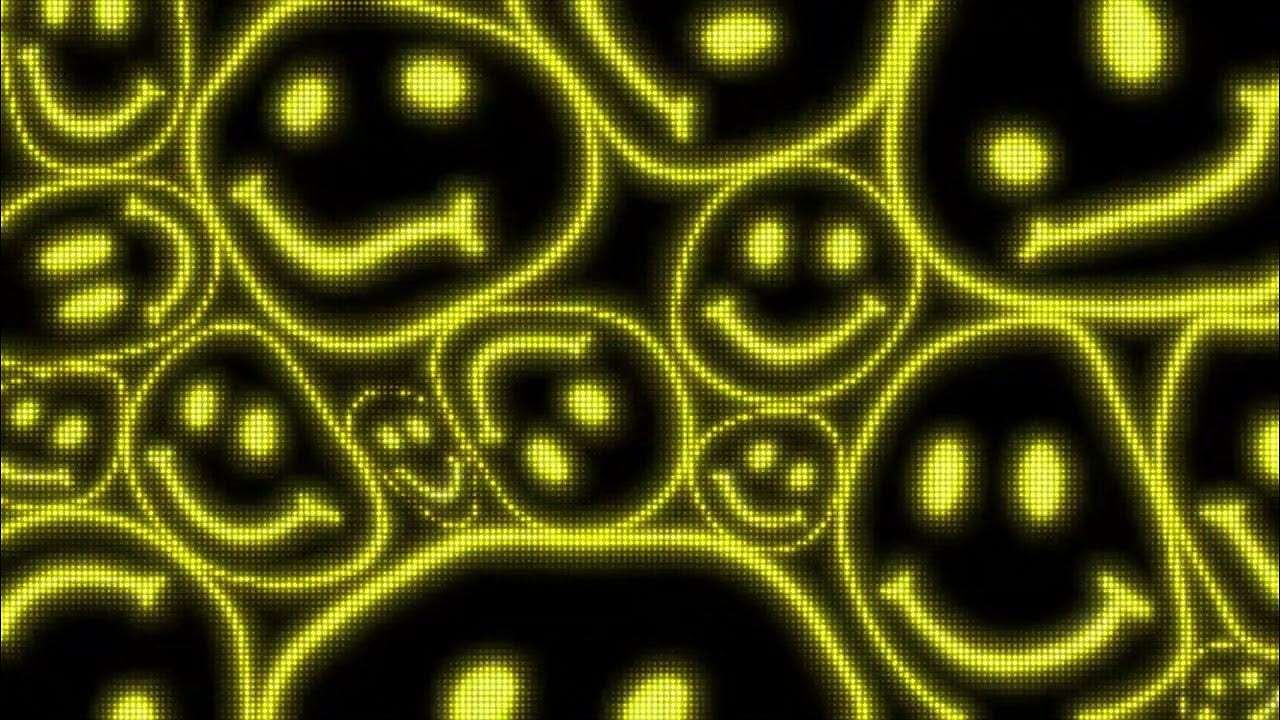 Yellow Warped LED Smiley Face