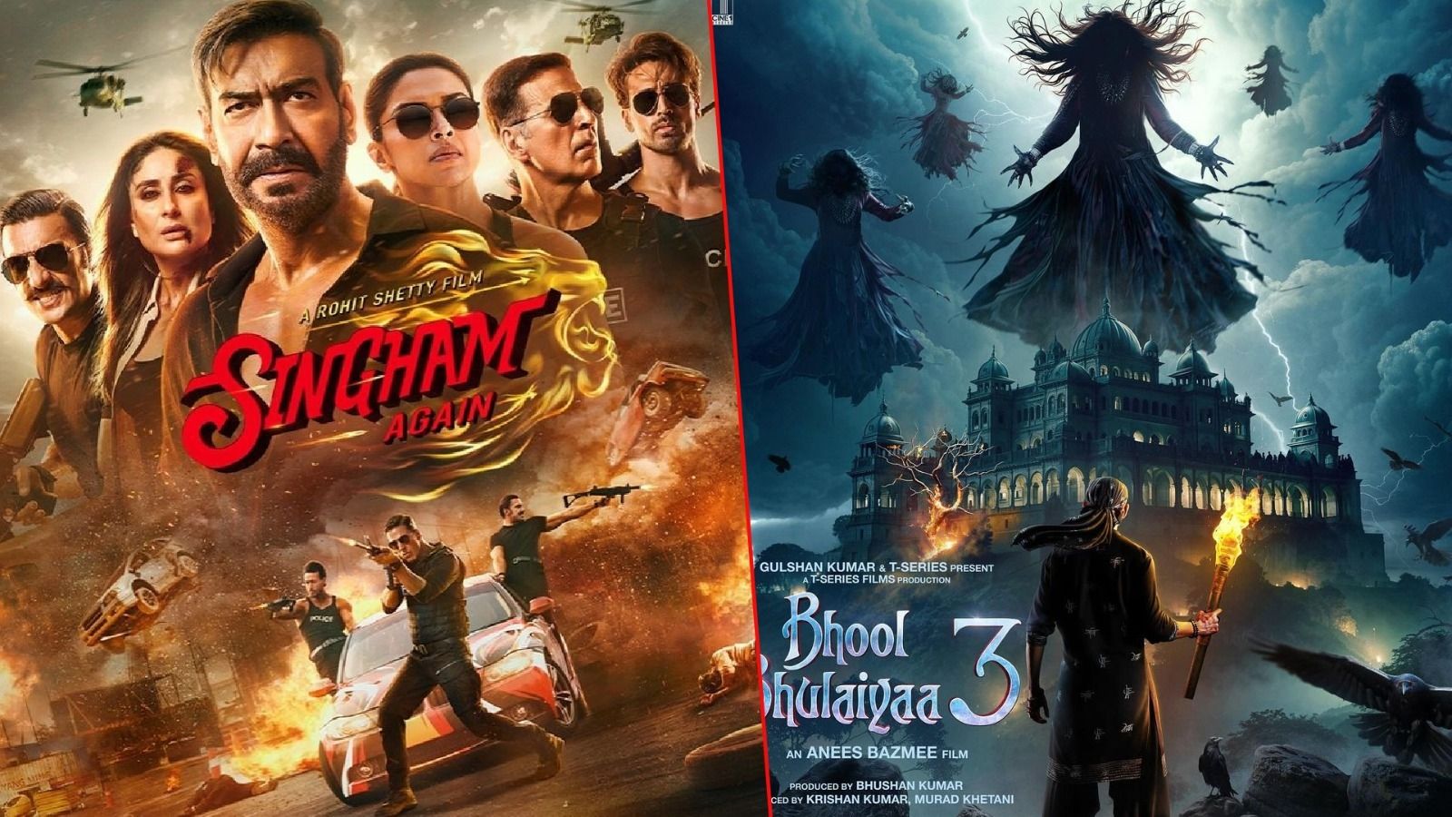 SINGHAM AGAIN' VS. 'BHOOL BHULAIYAA 3
