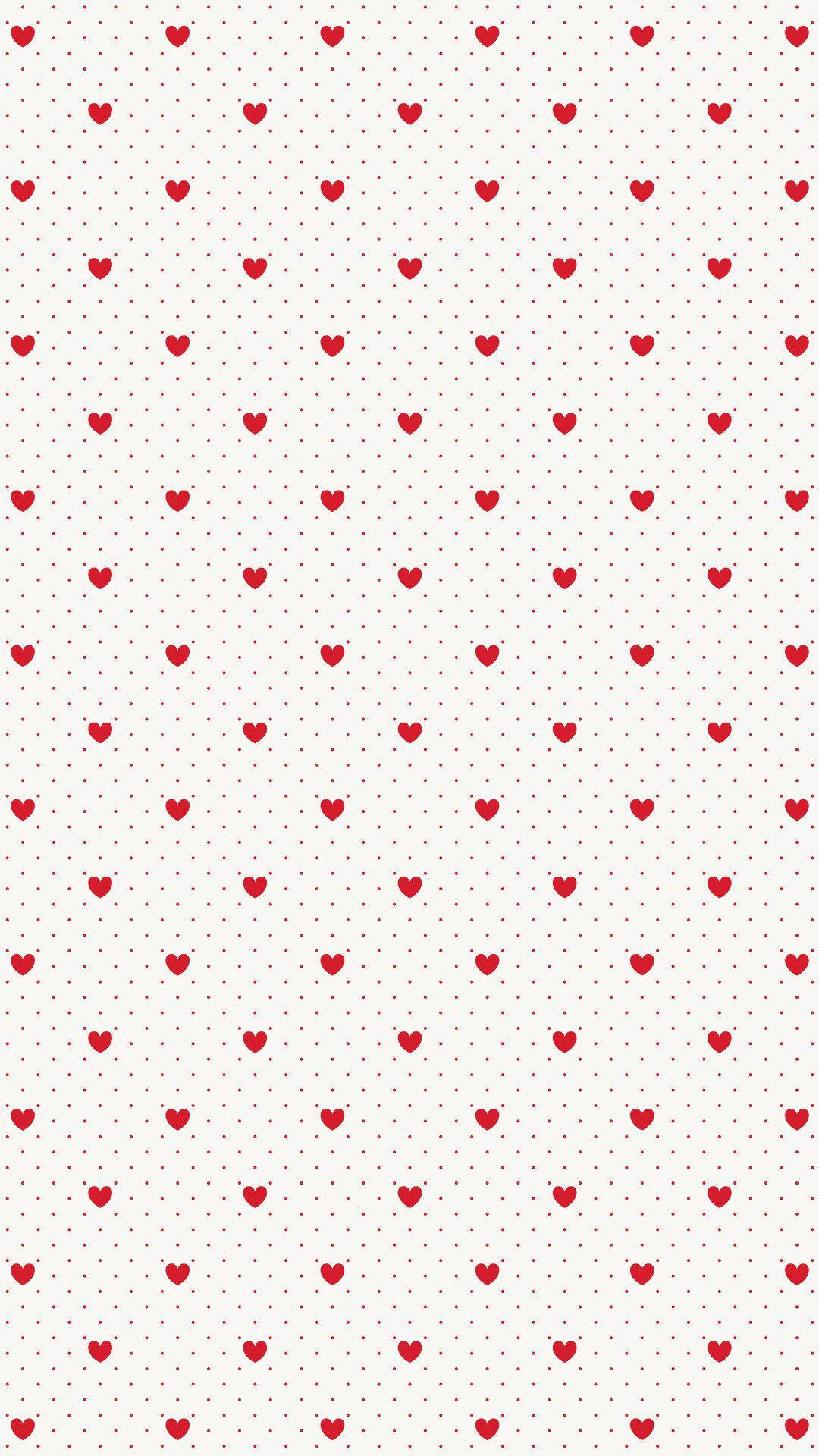 Coquette Red Heart Pattern Wallpaper