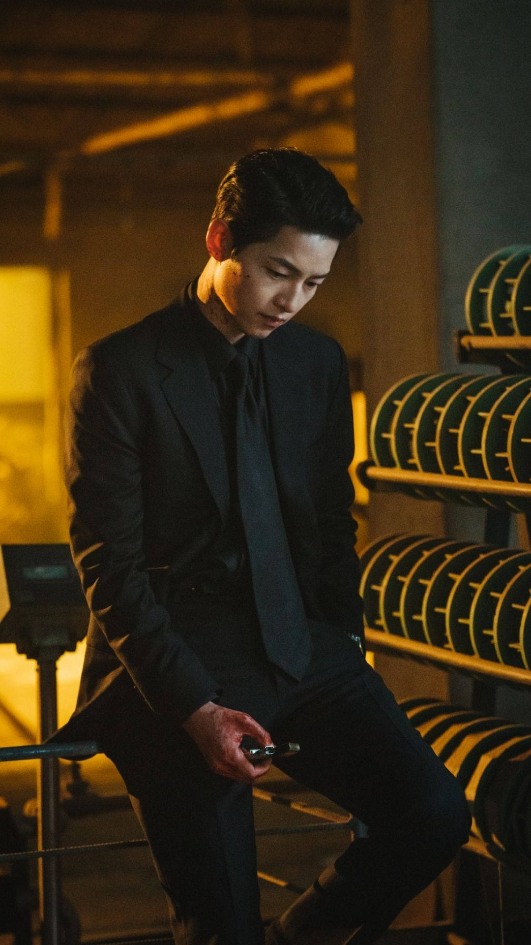 Download Vincenzo Black Suit Wallpaper