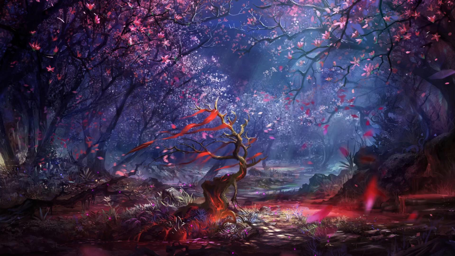 Sakura Tree Landscape Live Wallpaper