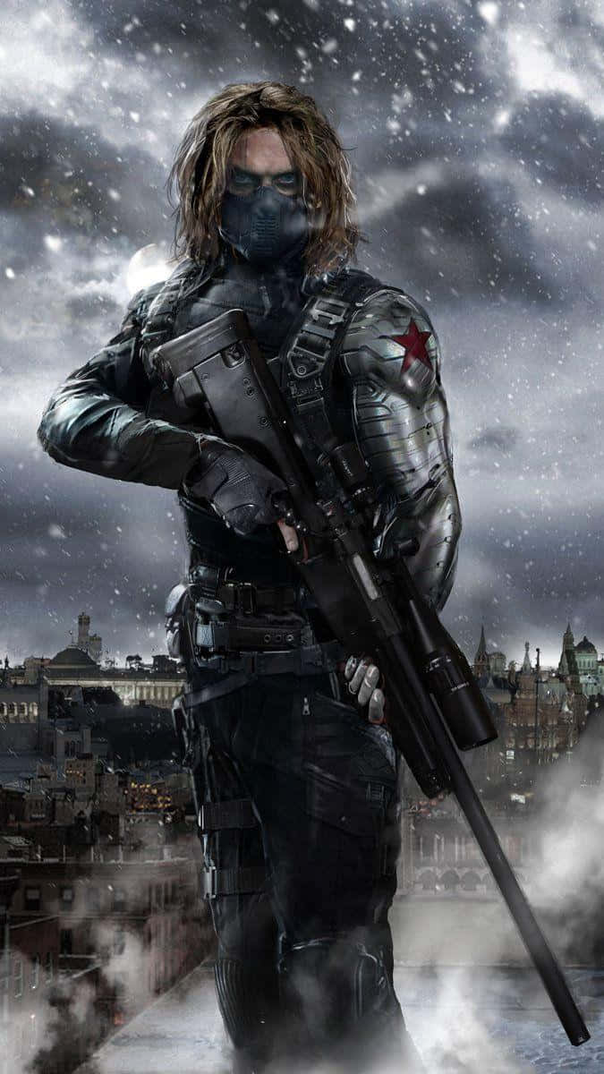 Bucky Barnes' stylish iPhone Wallpaper