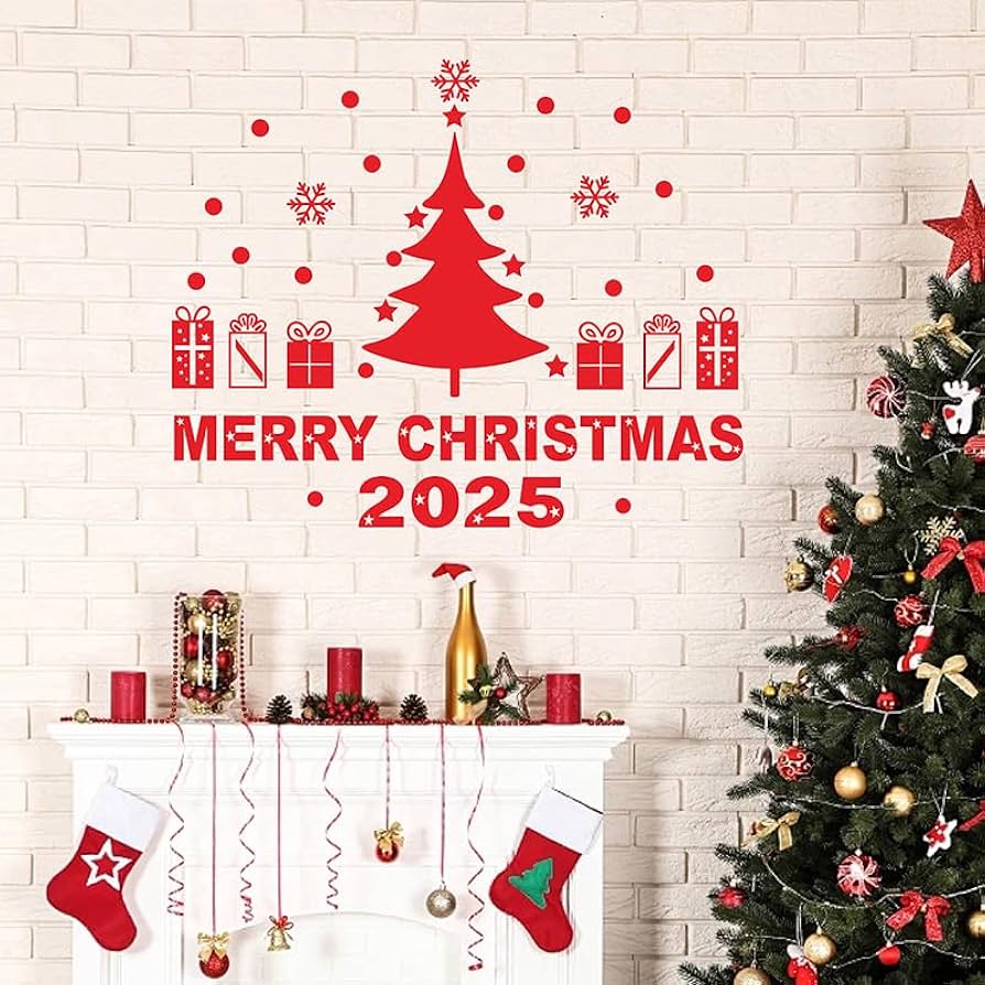 Merry Christmas 2025 Quote Decal