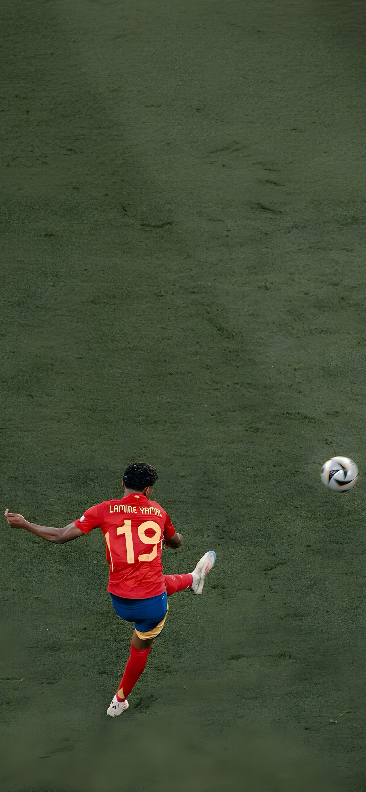 Lamine Yamal Kick Action Wallpaper