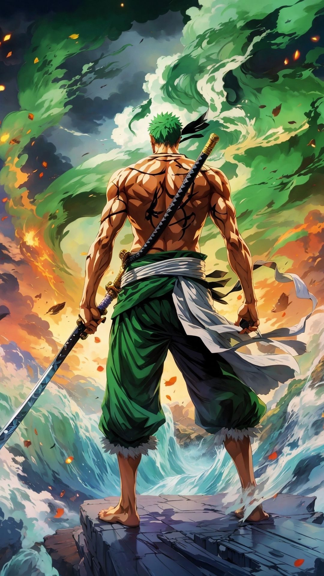 free wallpaper 4K one piece, zoro