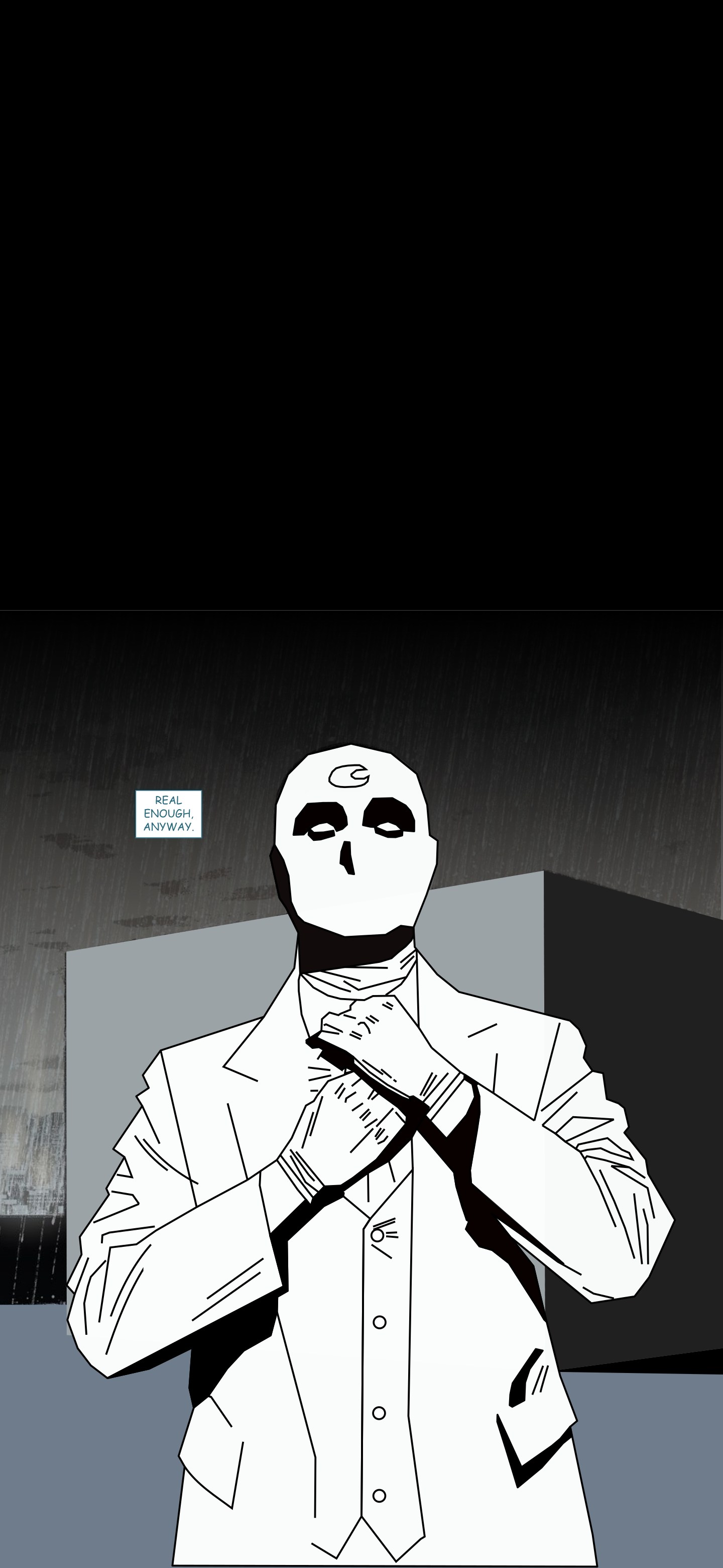 Minimalist Moon Knight phone wallpaper