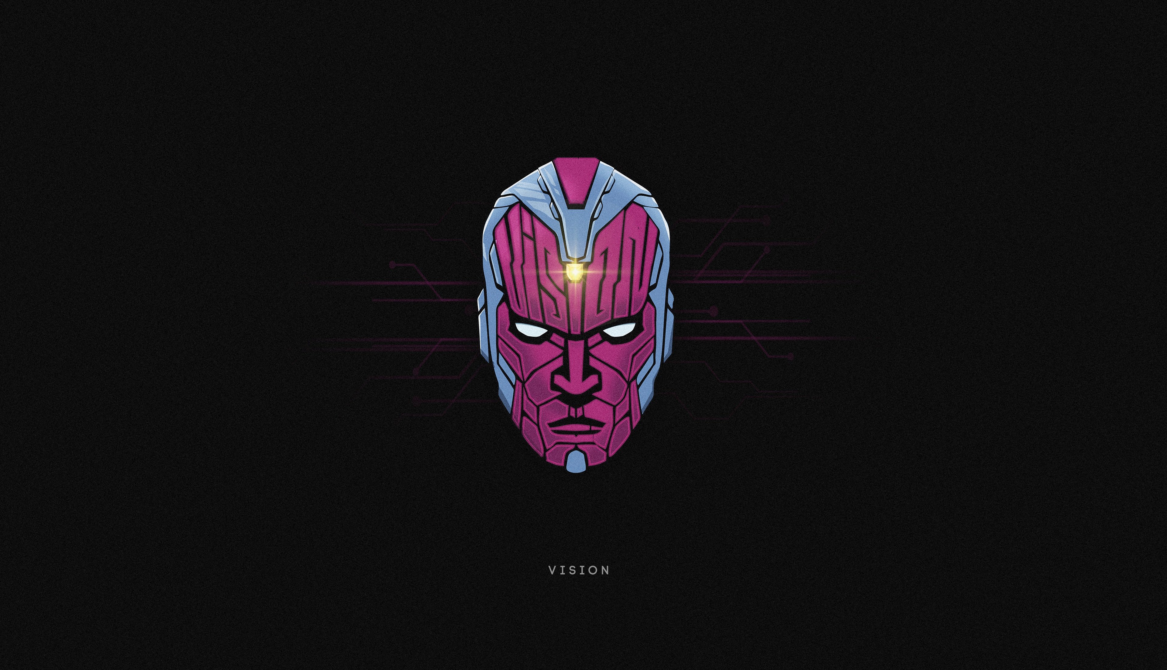 Vision Superhero Minimalist Wallpaper