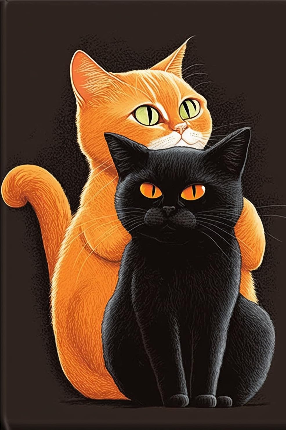 Black Cats Unframed Wall Art