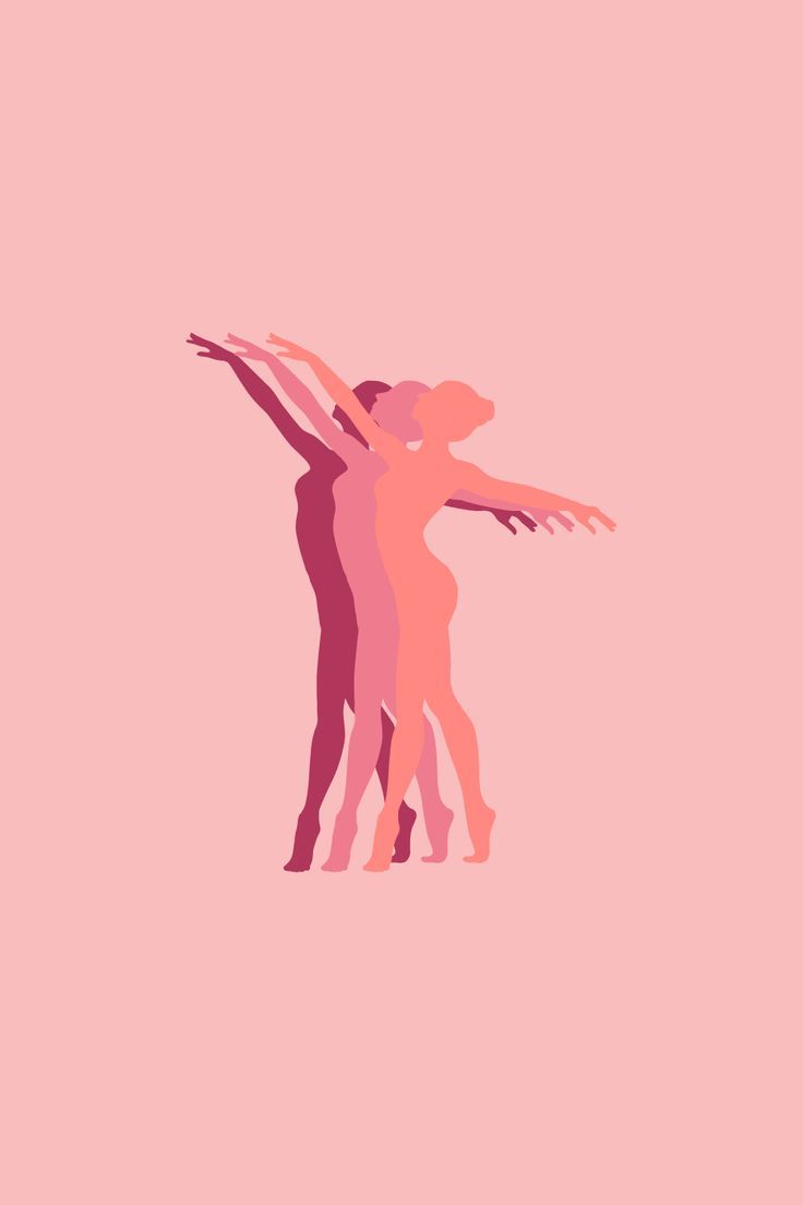 Pink Minimalist Dancer Wallpaper