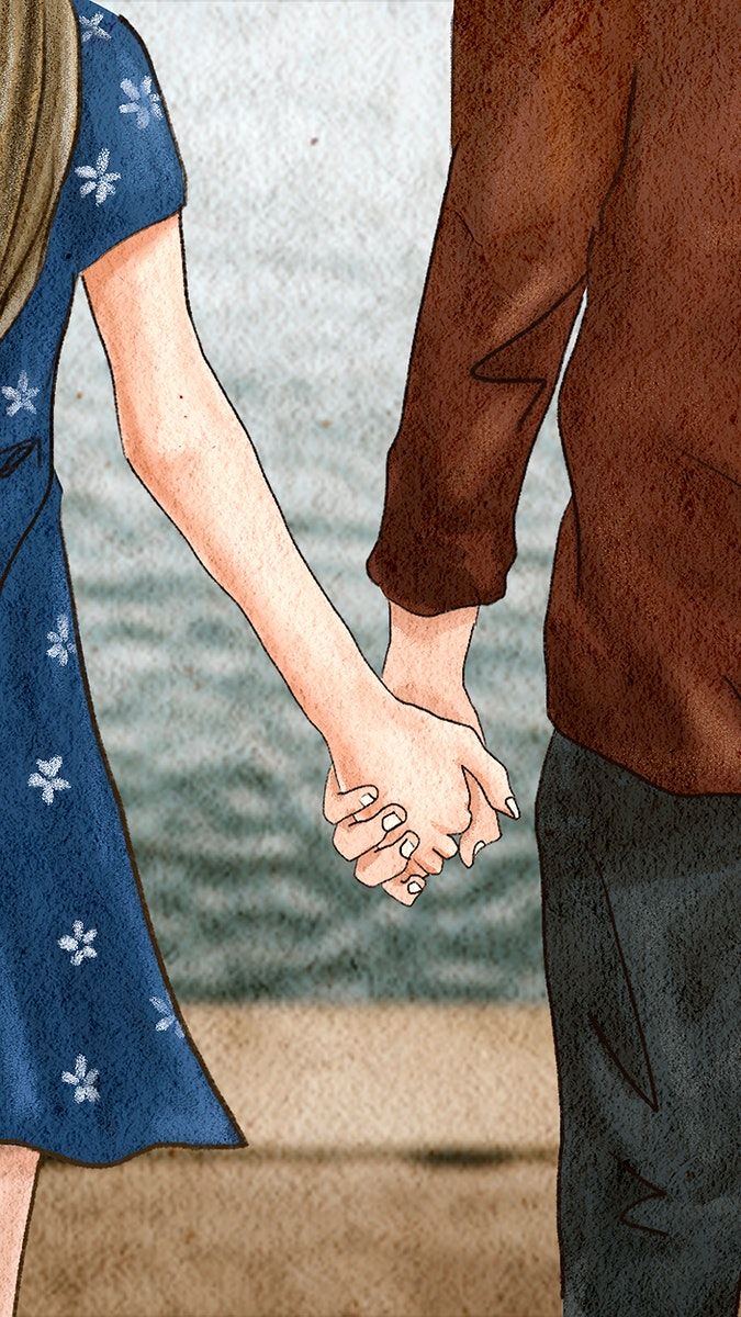 wallpaper couple holding hands
