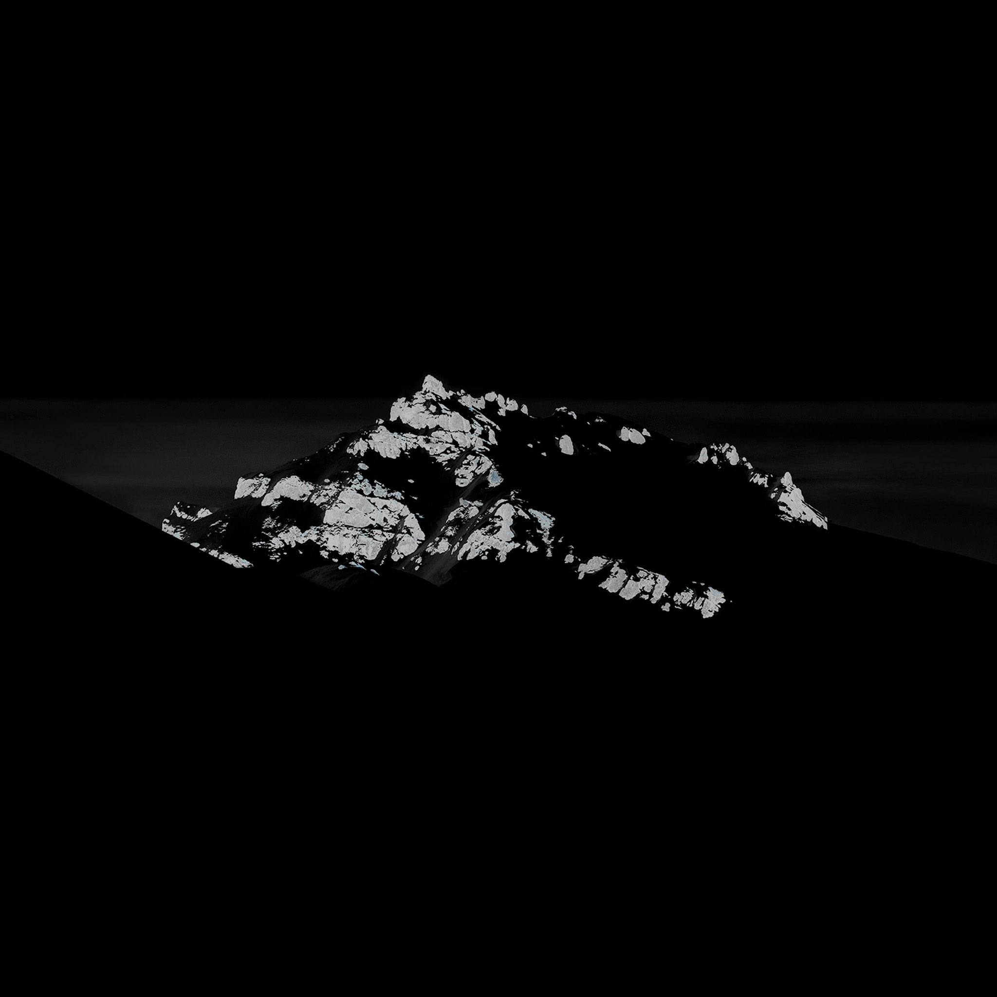 Art Minimal Simple Mountain Dark Wallpaper