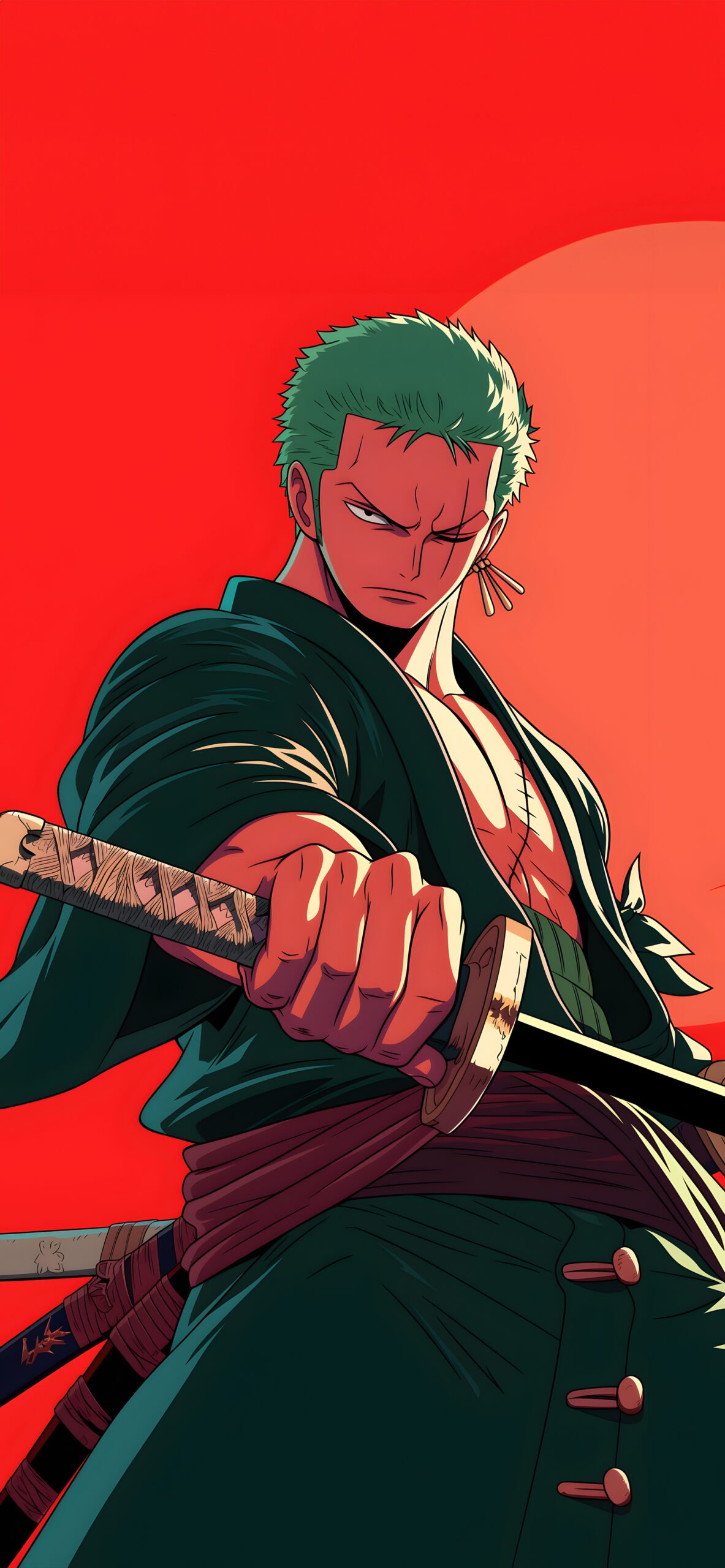⚔️ Roronoa Zoro Cool Red Wallpaper