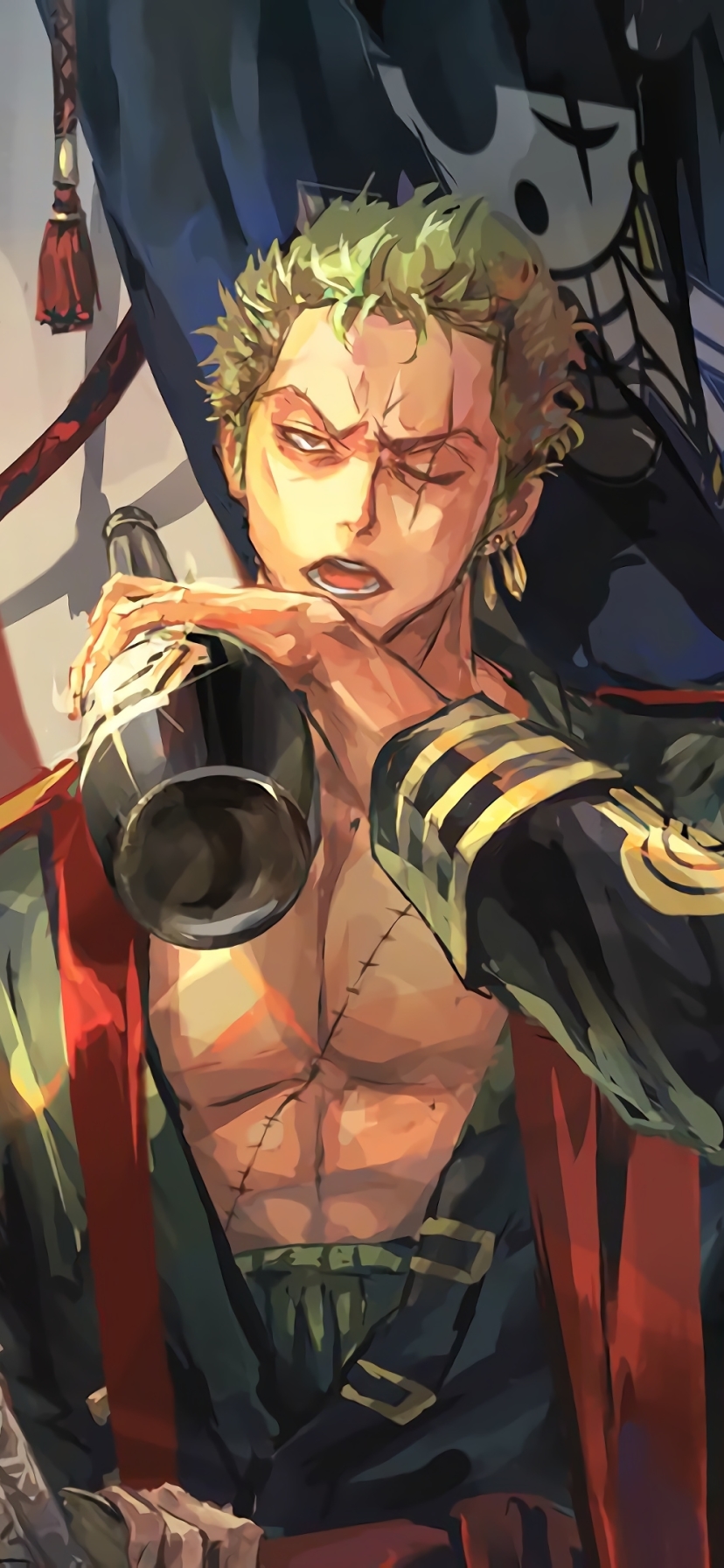 One Piece, Roronoa Zoro, Smoking