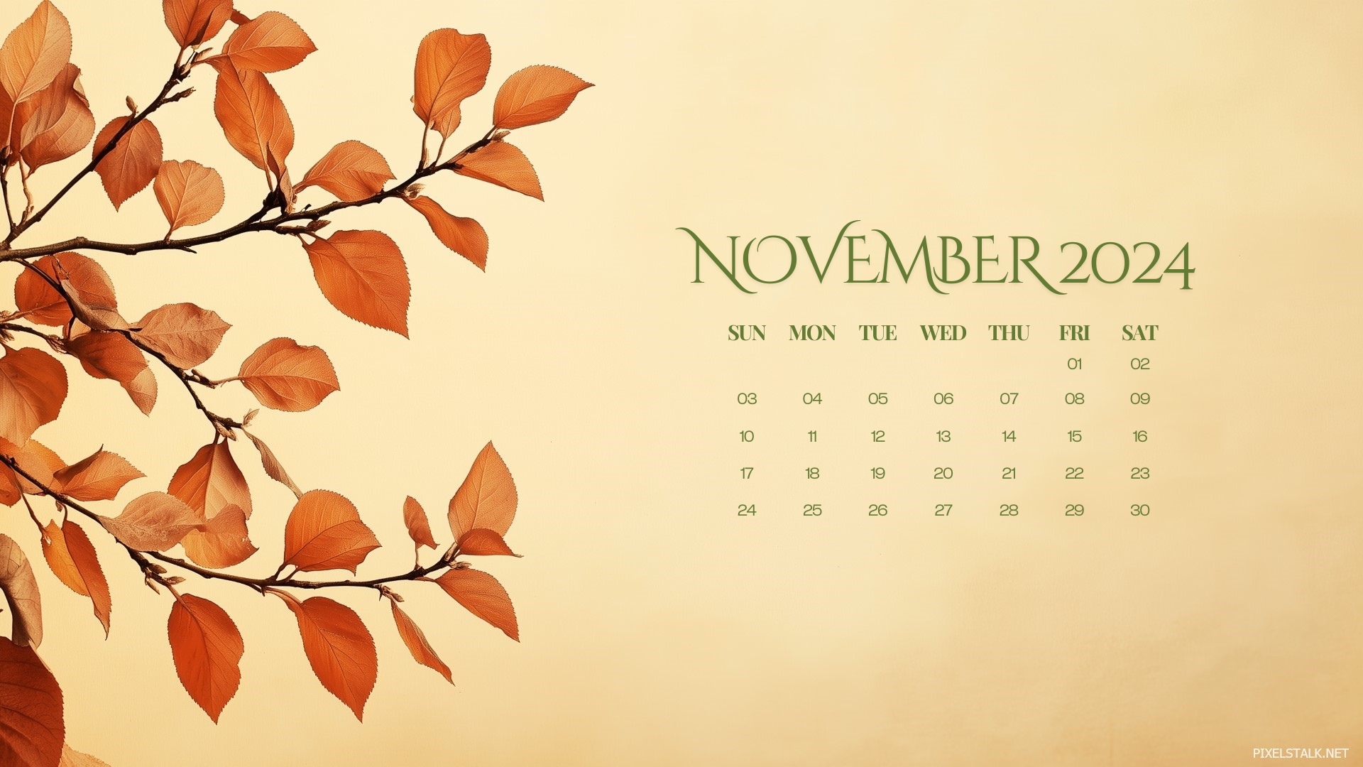 November 2024 Calendar Desktop