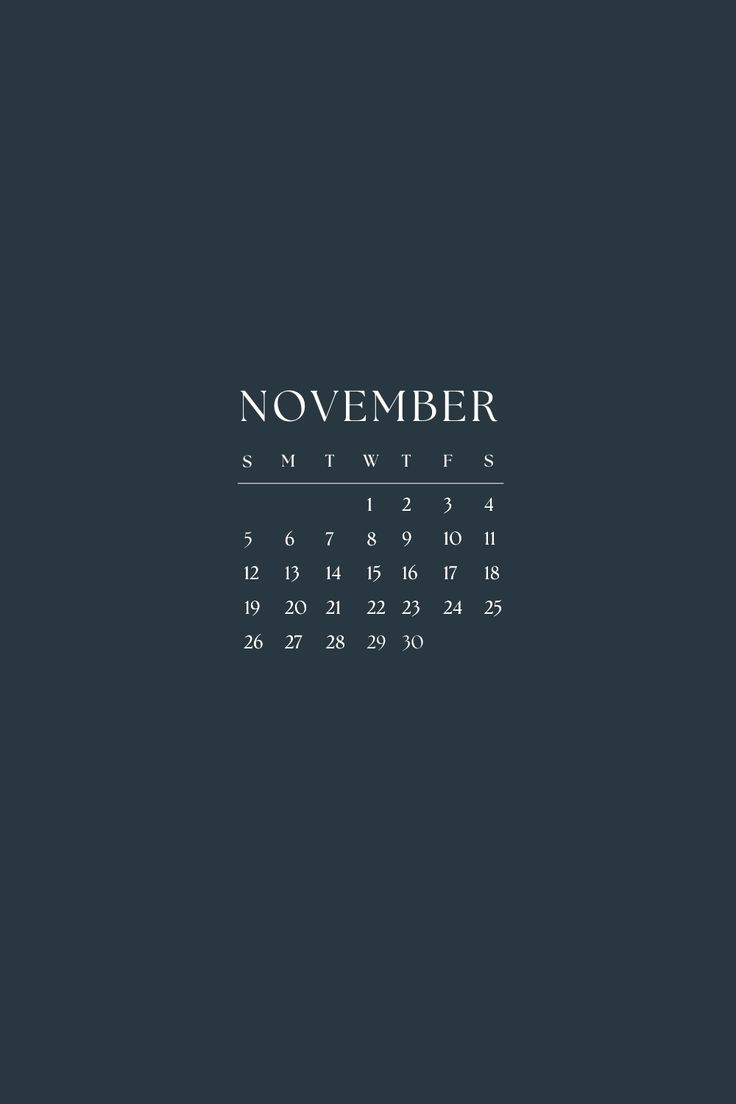 November Calendar 2023, November
