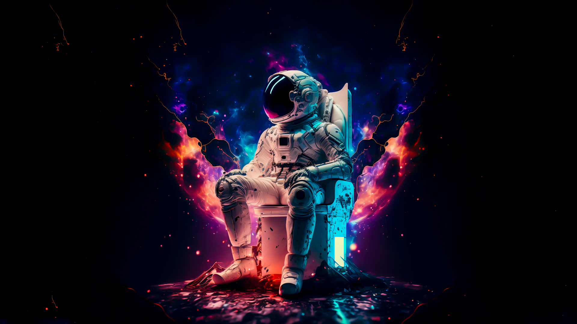 Astronaut 4K background wallpaper