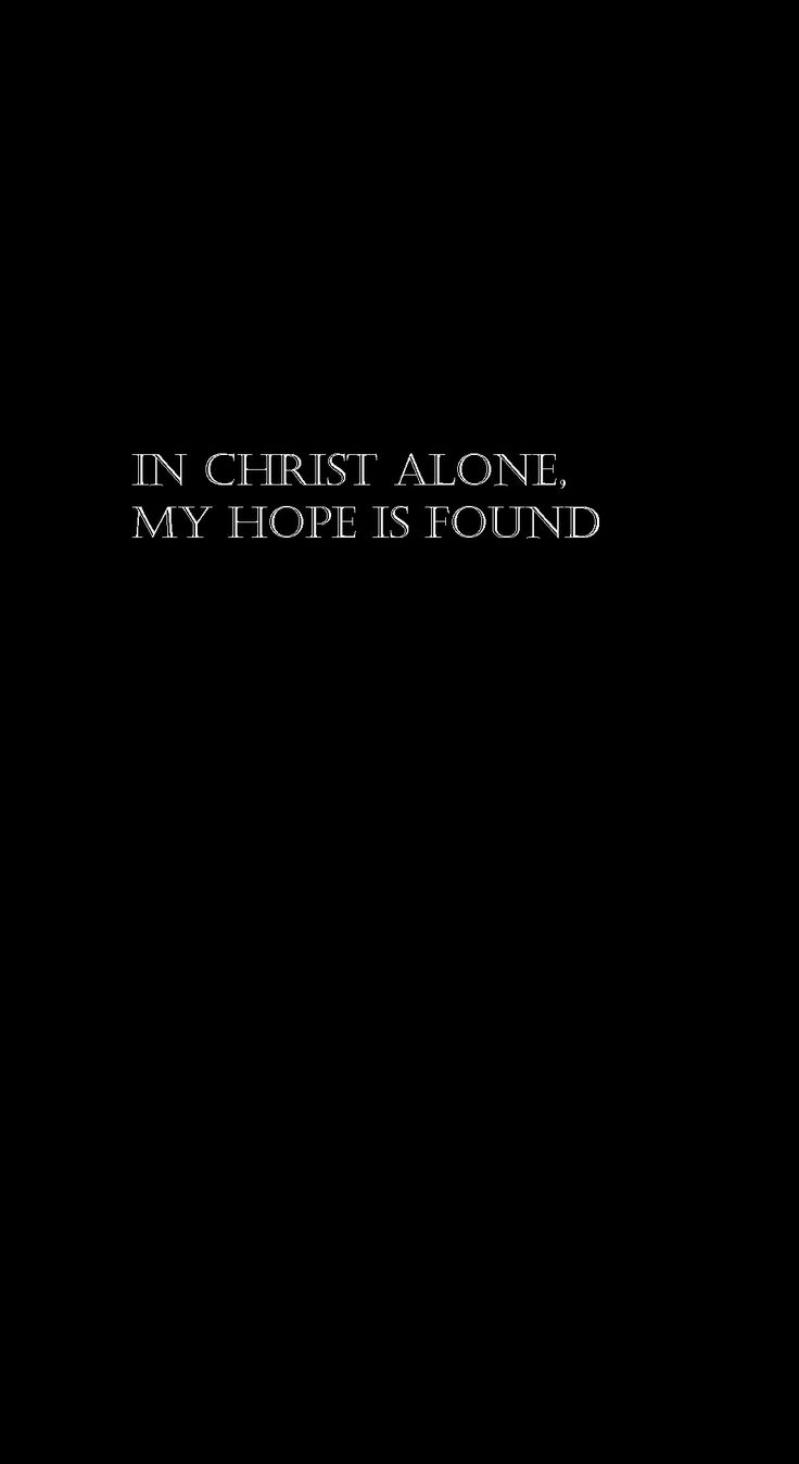 In Christ alone