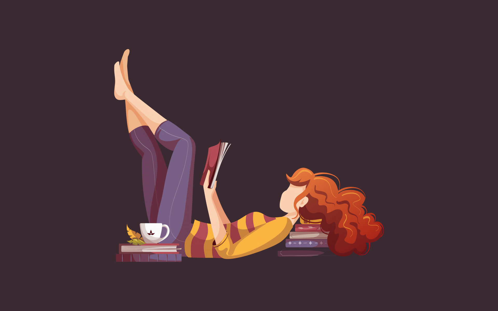 Teen girl Wallpaper 4K, Reading book
