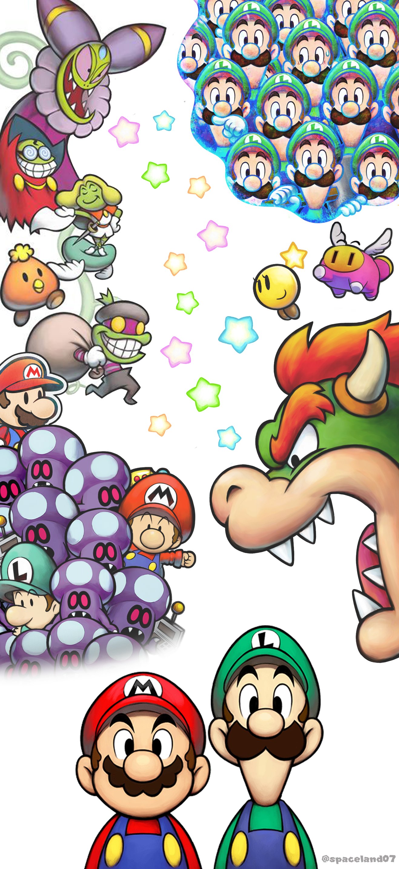 made a Mario & Luigi series wallpaper