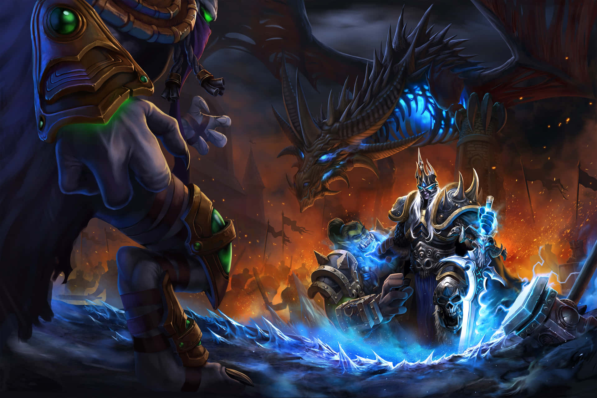 Mighty Orc Shaman In Battle Wallpaper