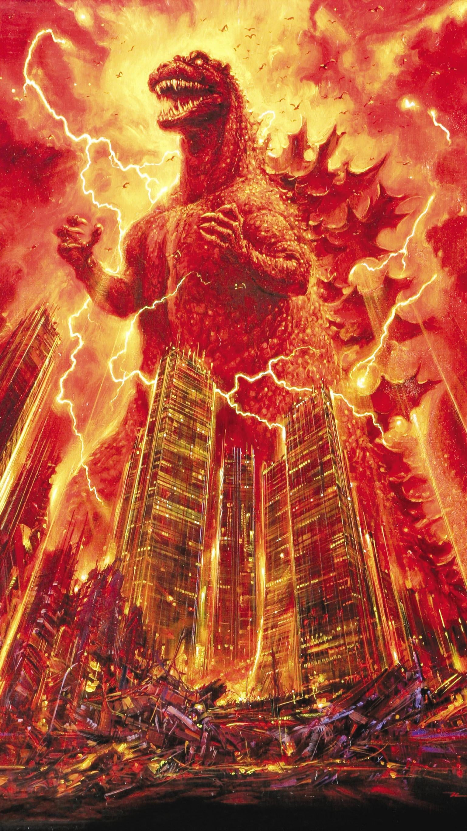 epic Godzilla phone wallpaper possible