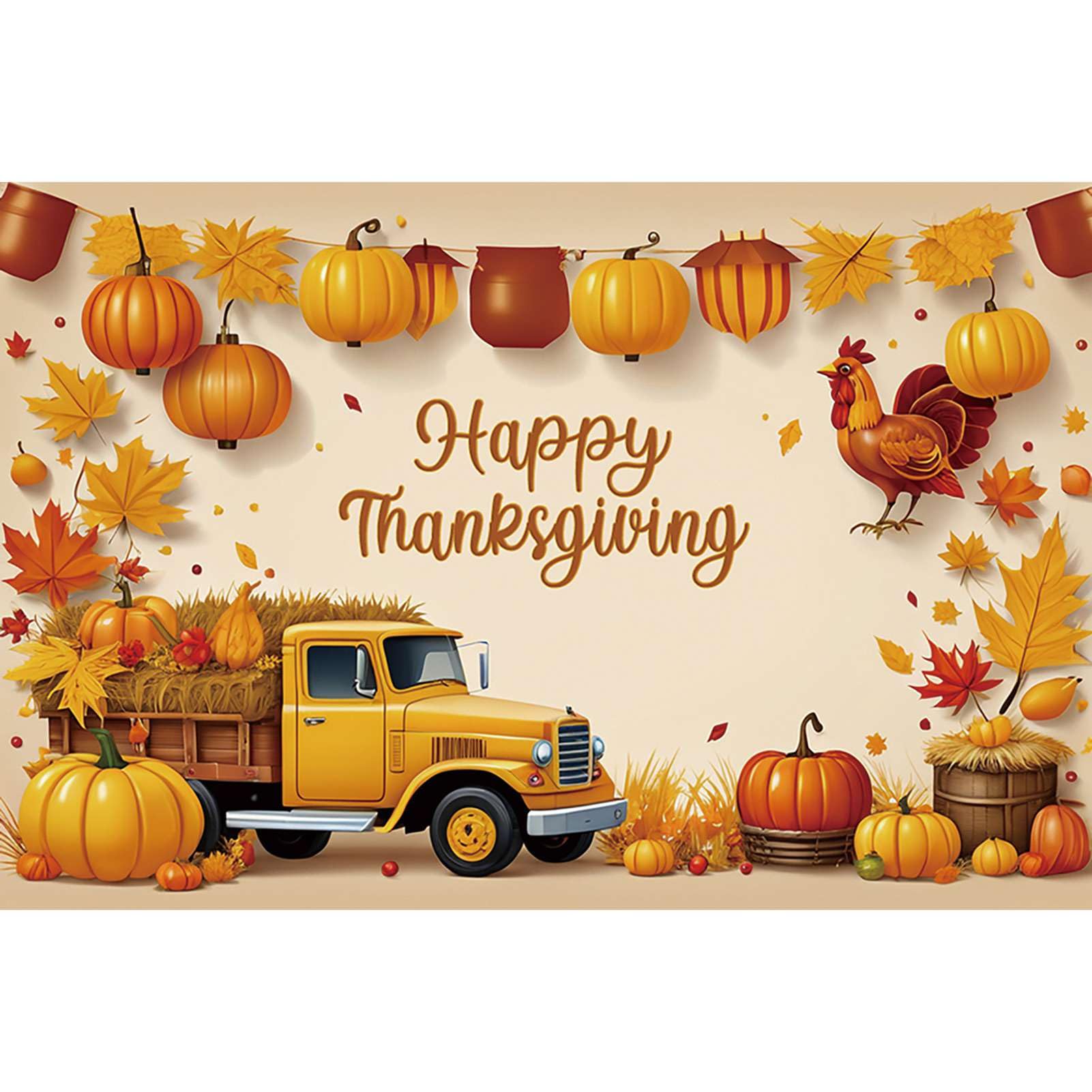 Happy Thanksgiving Backdrop