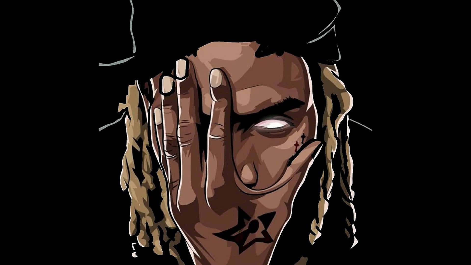 Download King Von striking a pose in an