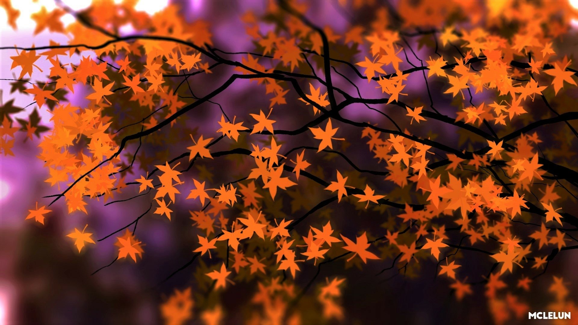 Download Orange (Color) Fall Maple Leaf Nature Leaf HD Wallpaper