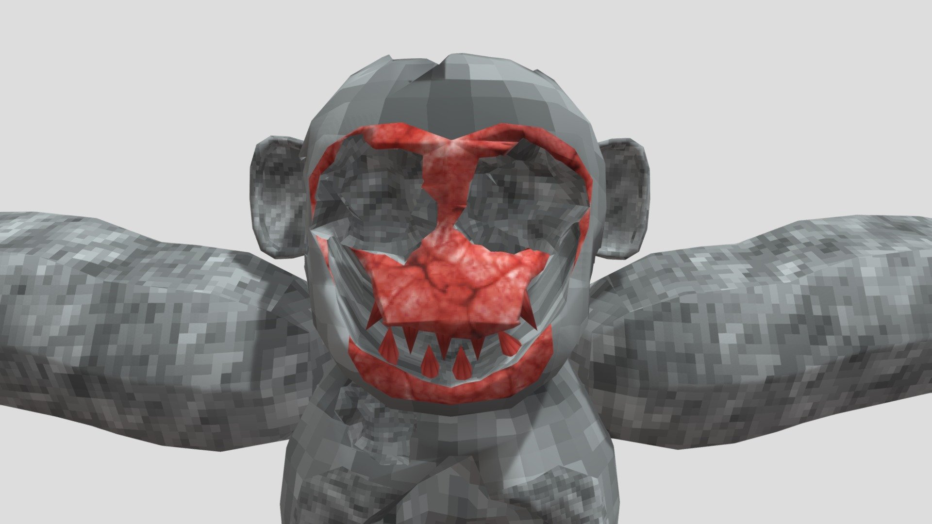 Scary baboon fred Free 3D