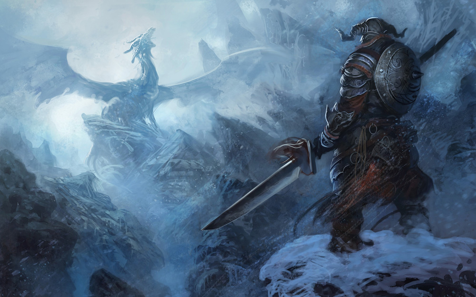 Epic Battle: The Elder Scrolls HD Wallpaper
