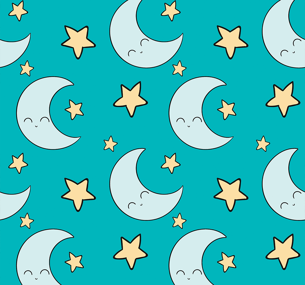 Stars and moon Kids Wallpaper