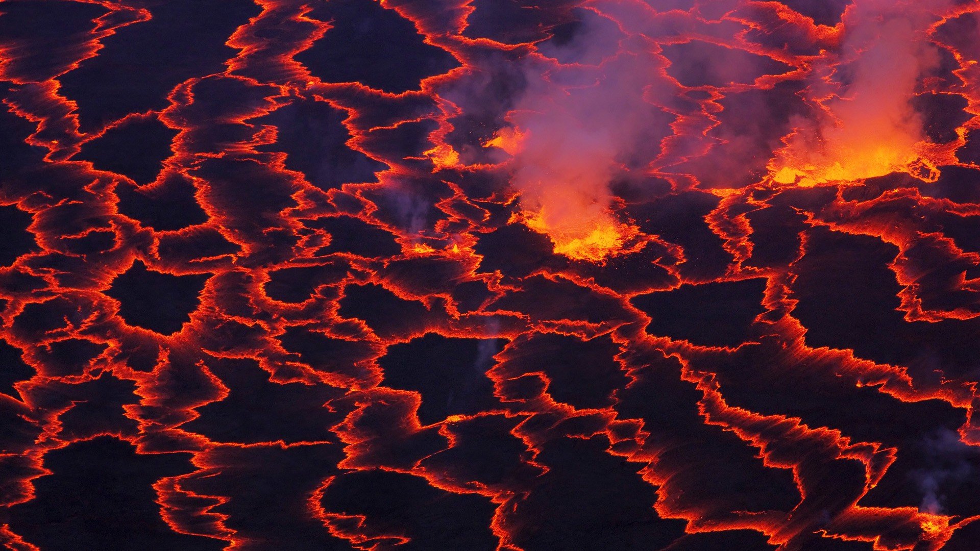 Hell Fire Lava Nature Volcano HD Wallpaper