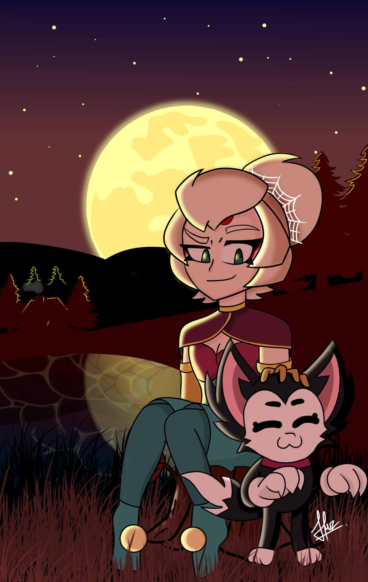 Charlie and kit wallpaper I drew for my