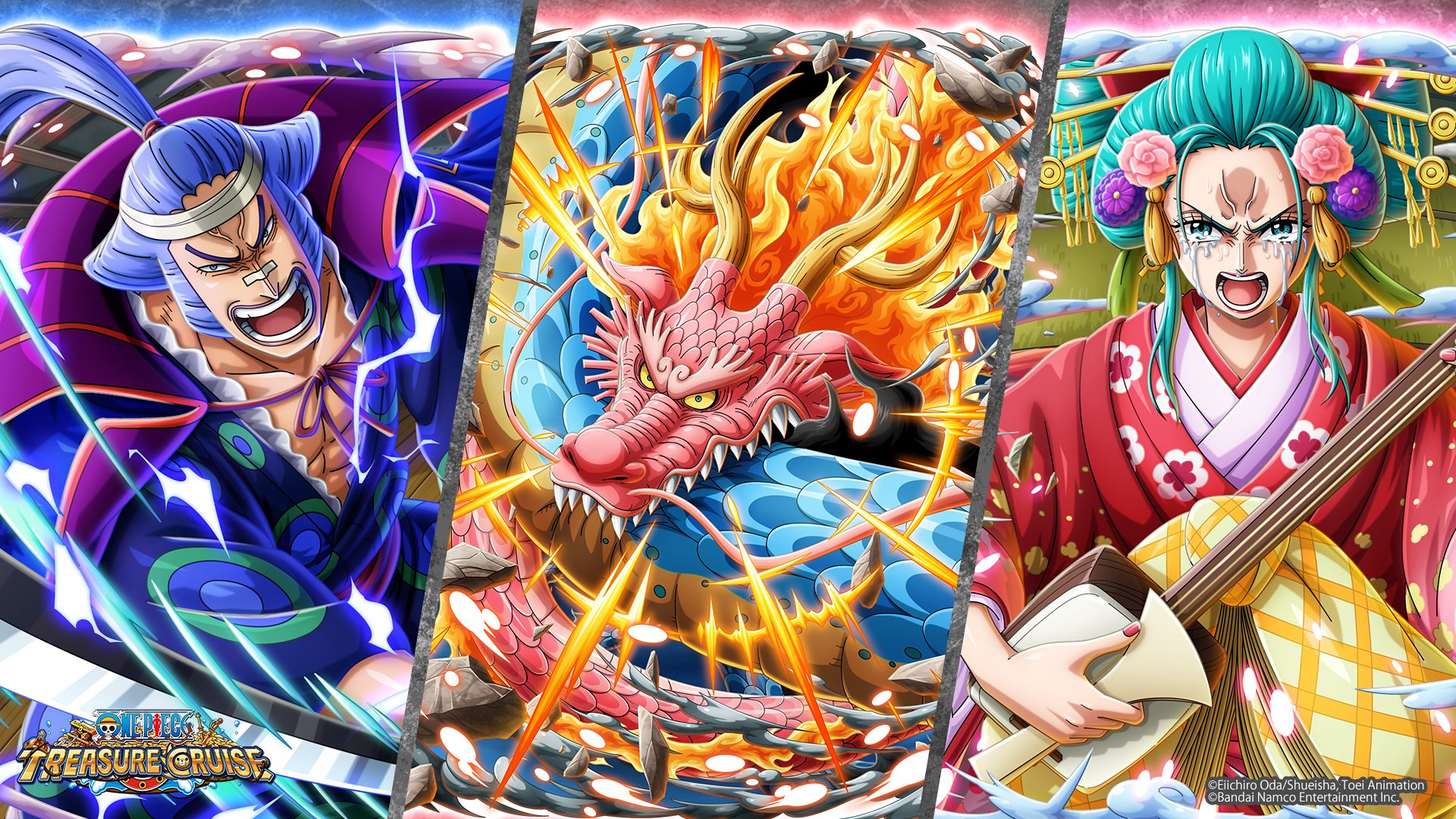 ONE PIECE Treasure Cruise, the second batch of wallpaper is here, including Momonosuke, Komurasaki and Denjiro! Enjoy
