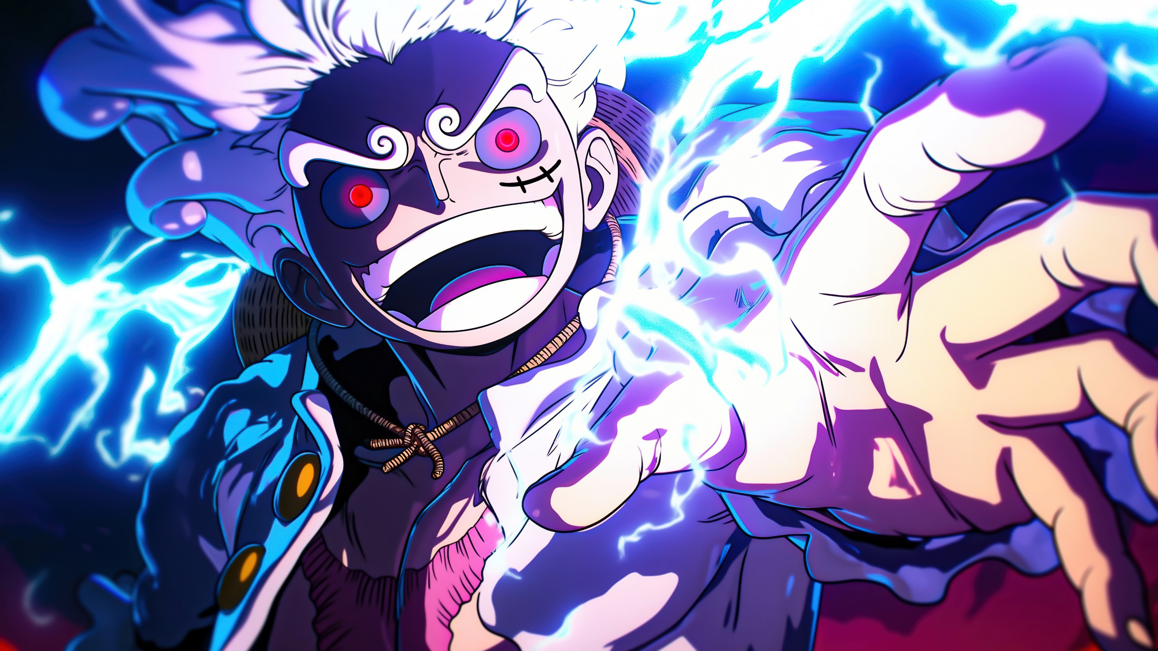Luffy Wallpaper 4K, Sun God Nika, Gear 5, One Piece