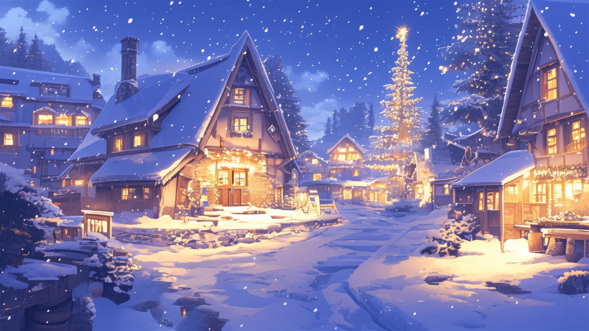 4K HD Wallpaper: winter setting