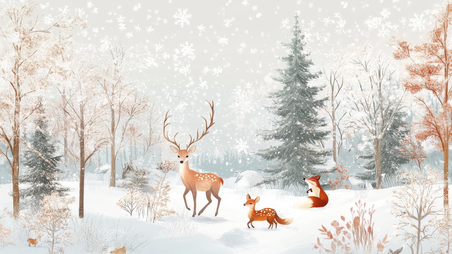 4K HD Wallpaper: winter setting