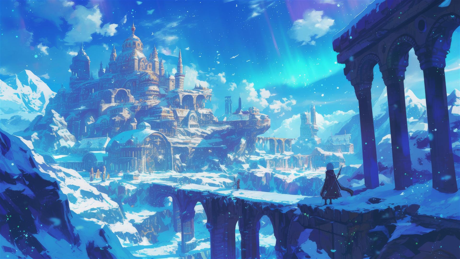 4K HD Wallpaper: fantasy winter setting